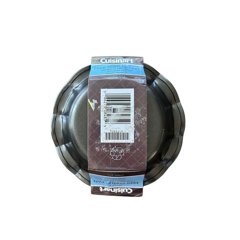 Cuisinart Bakeware Set of 3 Mini Tartlet‎ Pan Non-Stick Fluted CMBM-4FLT Gray